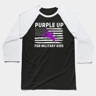 PURPLE UP FOR MILITARY KIDS 2024 Baseball T-Shirt